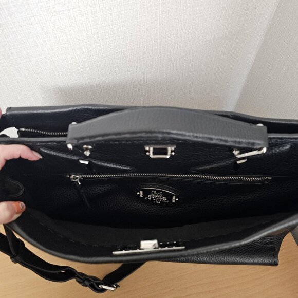 Fendi Black Monster Romano Selleria Leather Peekaboo ISeeU Large Briefcase - Picture 12 of 16